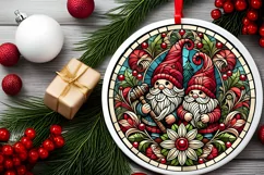 Round Christmas Ornament Sublimation|Clipart Product Image 1