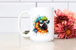 Colorful Parrot Sunglasses Paint-Like Colors Fun Product Image 2