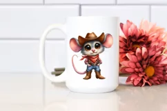 Mouse Bandana Cowboy Boots Shy Expressive | Sublimation Product Image 2