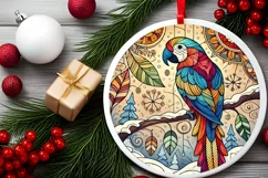 Round Christmas Ornament Sublimation|Clipart Product Image 2