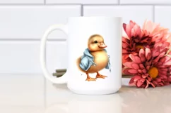 Cute Baby Duck Watercolor PNG Product Image 2