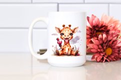 Sitting Giraffe Holding Wine | Sublimation | Clipart Product Image 2