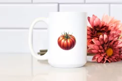Watercolor Vintage Hat Tomato Clipart Product Image 2