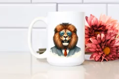 Lion Portrait Retro es Sublimation Clipart Product Image 2