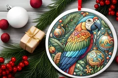 Round Christmas Ornament Sublimation|Clipart Product Image 2