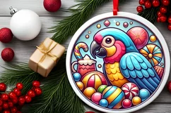 Round Christmas Ornament Sublimation|Clipart Product Image 2