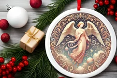 Round Christmas Ornament Sublimation|Clipart Product Image 1