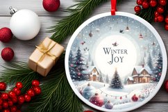 Watercolor Christmass Scene Winter Joy PNG Product Image 2