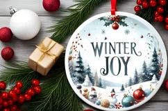 Watercolor Christmass Scene Winter Joy PNG Product Image 2