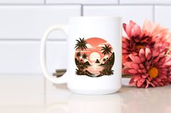 Vintage Tropical Island Sunset | Sublimation | Clipart Product Image 2