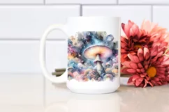 Mystical Celestial Pastel Mushroom, Detailed PNG Product Image 2