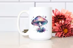 Mystical Celestial Pastel Mushroom, Detailed PNG Product Image 2