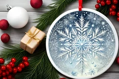 Round Christmas Ornament Sublimation|Clipart Product Image 2