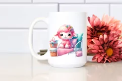 Colorful Smiling Cute Baby Lamb | Sublimation | Clipart Product Image 2