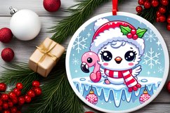 Round Christmas Ornament Sublimation|Clipart Product Image 2