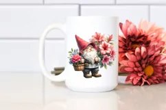 Detailed Watercolor Cute Gnome Basket Azalea | Sublimation, Product Image 2