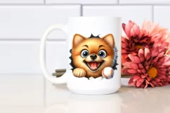 Funny Enthusiastic Pomeranian Watercolor Splash Clipart Product Image 2