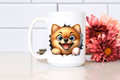 Funny Enthusiastic Pomeranian Watercolor Splash Clipart Product Image 2