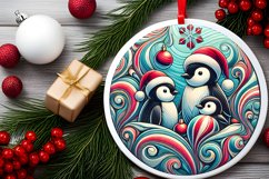 Round Christmas Ornament Sublimation|Clipart Product Image 2