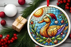 Round Christmas Ornament Sublimation|Clipart Product Image 1