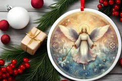Round Christmas Ornament Sublimation|Clipart Product Image 2