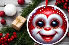 Shiny Christmas Face Round Monkey Product Image 2