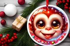 Shiny Christmas Face Round Monkey Product Image 2