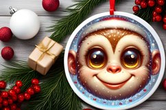Shiny Christmas Face Round Monkey Product Image 2