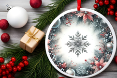 Round Christmass Ornament PNG Product Image 2