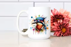 Colorful Quirky Artistic Bird | Sublimation Clipart Product Image 2