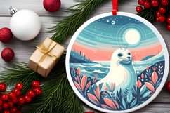 Round Christmas Ornament Sublimation|Clipart Product Image 2