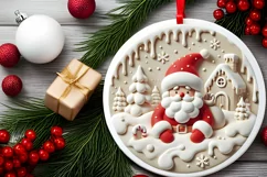 Round Christmas Ornament Sublimation|Clipart Product Image 2