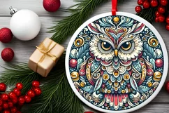 Round Christmas Ornament Sublimation|Clipart Product Image 2
