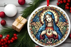 Round Christmas Ornament Sublimation|Clipart Product Image 1