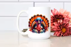Vibrant Turkey Sunglasses Watercolor | Sublimation Clipart Product Image 2