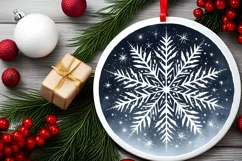 Round Christmas Ornament Sublimation|Clipart Product Image 2