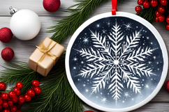 Round Christmass Ornament PNG Product Image 2