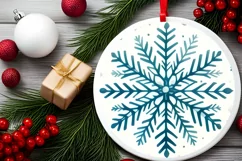 Round Christmas Ornament Sublimation|Clipart Product Image 2