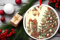 Round Christmas Ornament Sublimation|Clipart Product Image 2