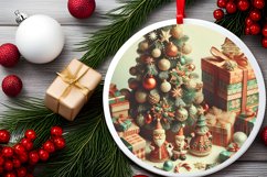Round Christmas Ornament Sublimation|Clipart Product Image 2