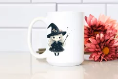 Retro Halloween Witch with Glitter, Transparent PNG Product Image 2