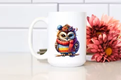 Cute Baby Owl Winter PNG Product Image 2