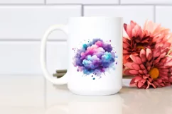 Purple Watercolor Cloud | Watercolor Clipart Product Image 2