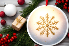 Round Christmass Ornament PNG Product Image 2