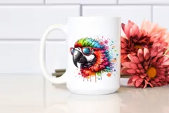 Colorful Quirky Artistic Parrot | Sublimation Clipart Product Image 2