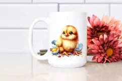 Cute Baby Chicken with Big Eyes PNG Product Image 2