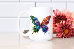 Vibrant Butterfly with Splashes PNG Product Image 2