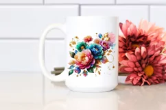 Watercolor Luxury Flower Splash Clipart Product Image 2