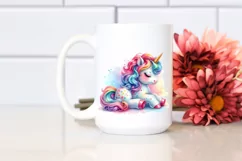 Colorful Baby Unicorn Watercolor Product Image 2