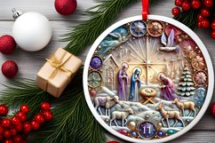 Round Christmas Ornament Sublimation|Clipart Product Image 2